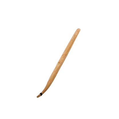 Close-up of 300mm bamboo tweezers with curved tips
