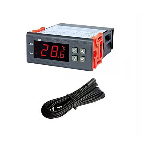 Front view showing temperature and controls