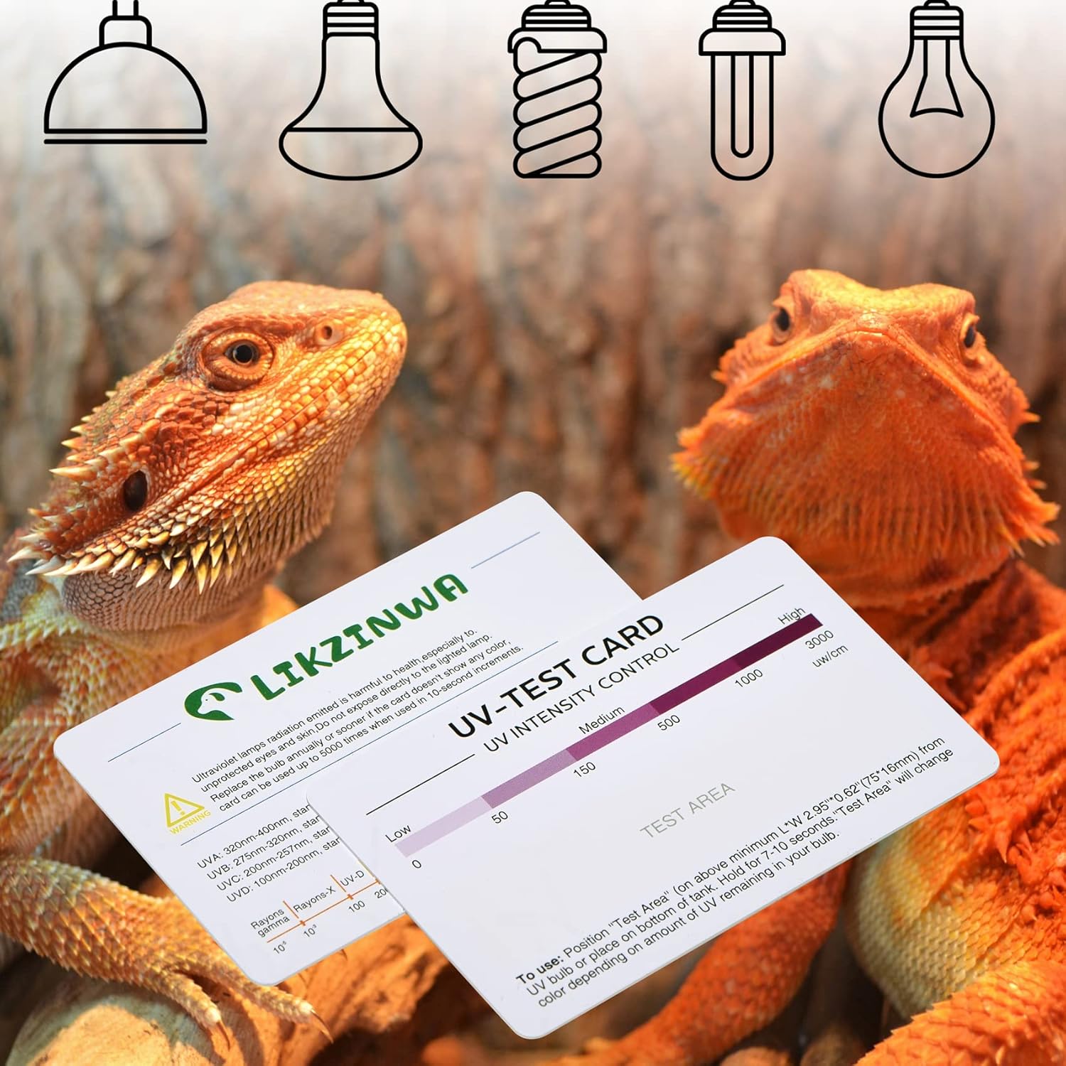 UV Sensor Tester Cards shown detecting UVB light