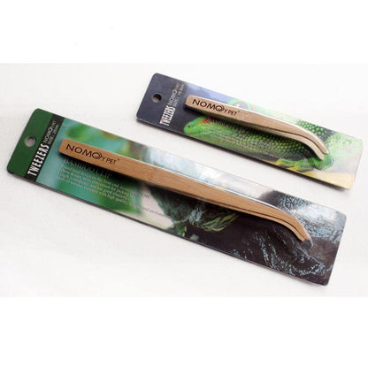 Nomoy NZ-05 and NZ-06 bamboo tweezers side by side