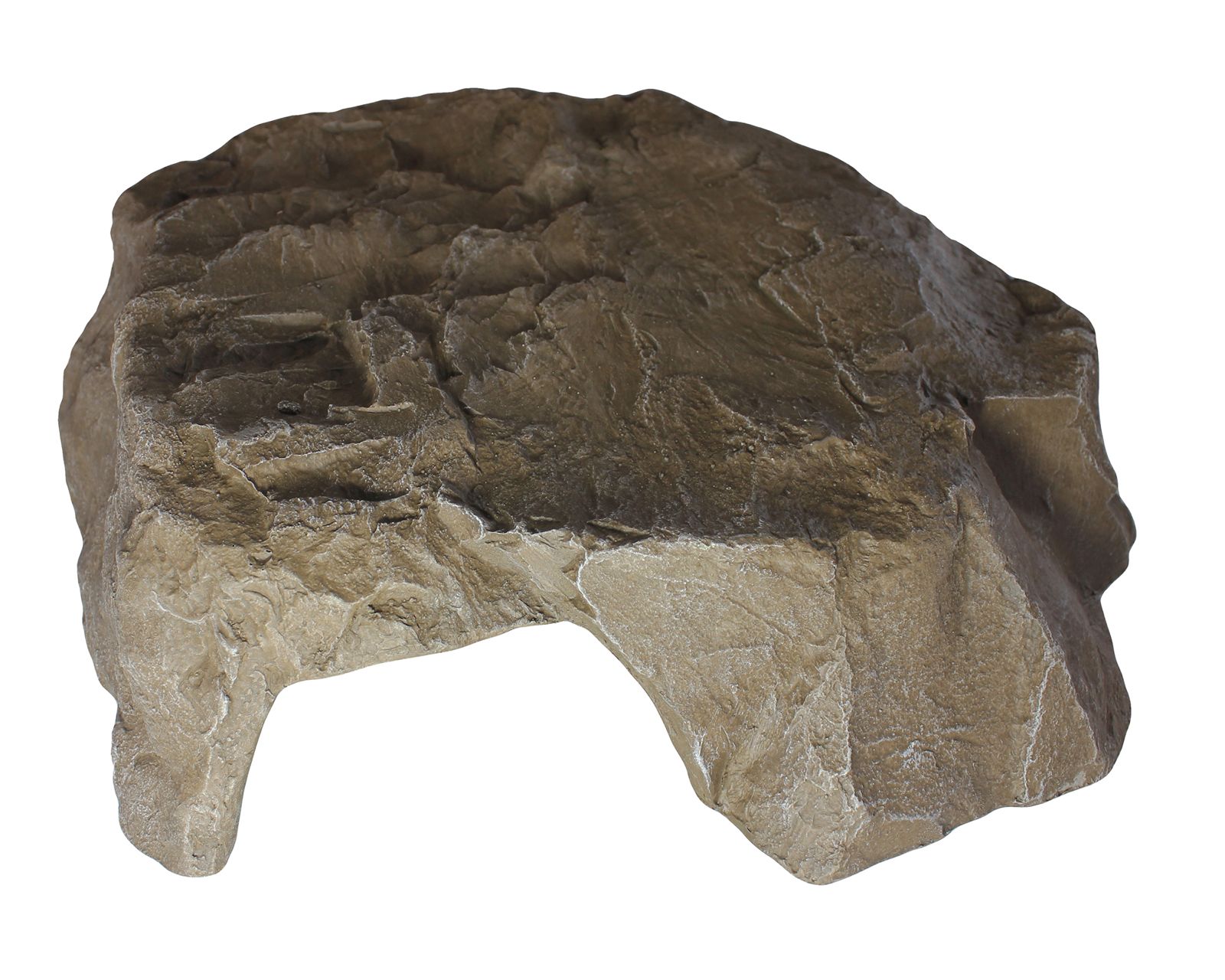 Non-tip resin rock hide, perfect for large reptiles like snakes and lizards.