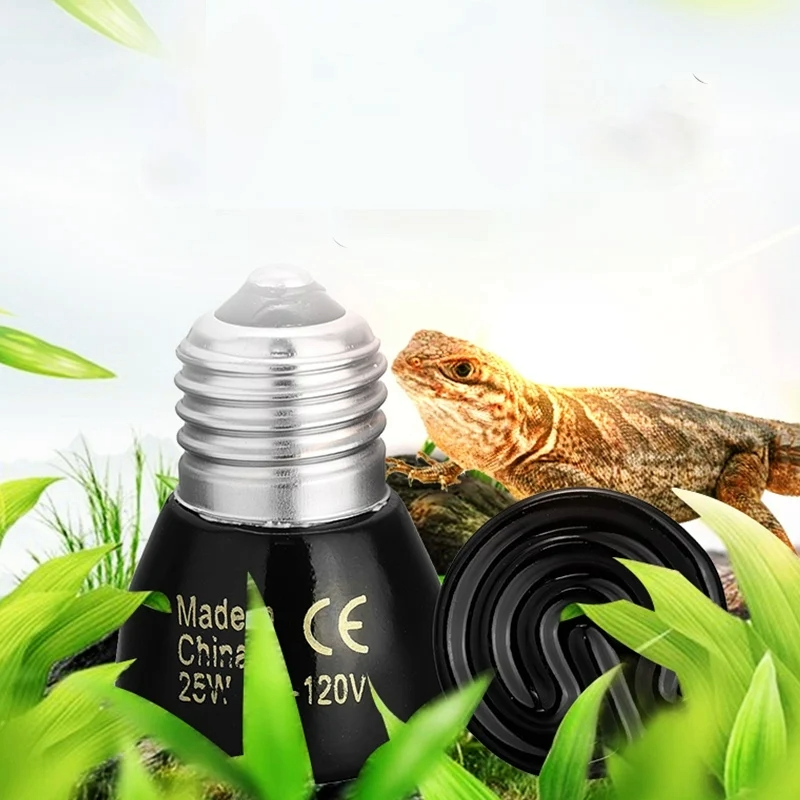 Black ceramic heat emitter 50W for reptile use