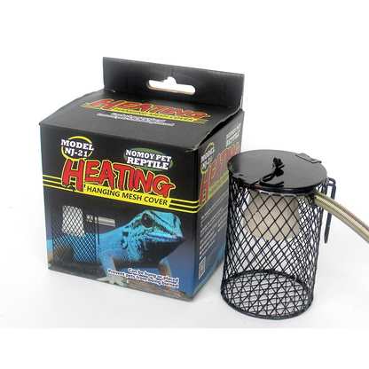 Reptile heating device with packaging on a white background