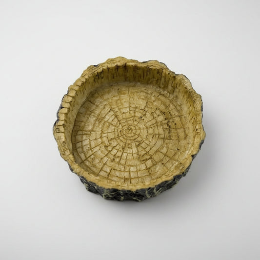 reptile feeding bole in resin