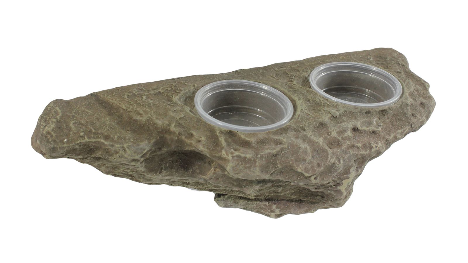 Medium magnetic feeding rock ledge with realistic rock texture for reptiles.