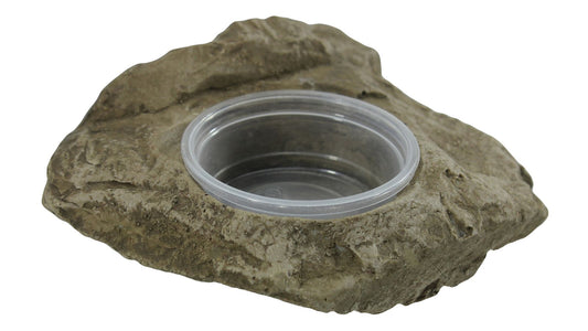 Small magnetic feeding rock ledge with realistic texture for reptiles